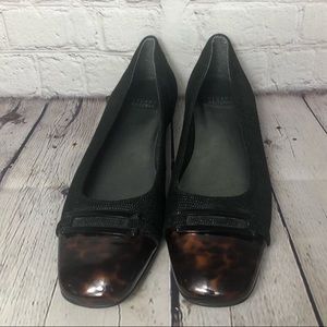 Stuart Weitzman Square Toe Tortoise Loafers